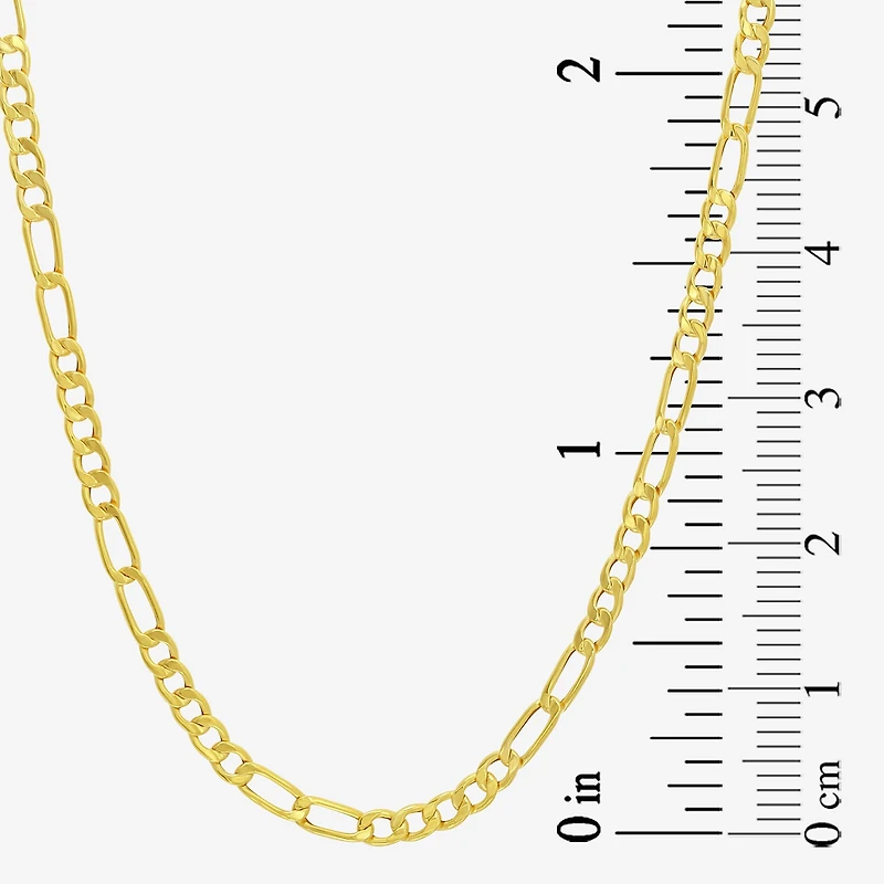 Made in Italy Unisex Adult 10K Gold 20 Inch Figaro Chain Necklace