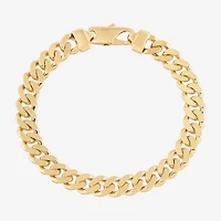 Unisex Adult 14K Gold 8 1/2 Inch Solid Link Chain Bracelet