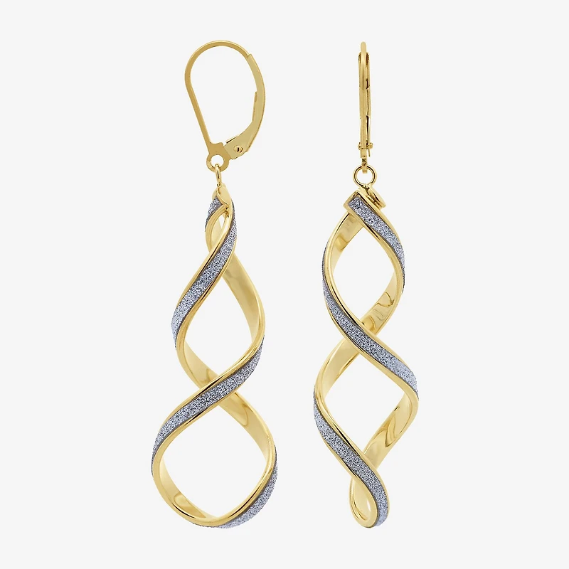 Made in Italy Womens 14K Gold Drop Earrings