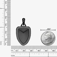 Shield Mens Stainless Steel 24 Inch Pendant Necklace