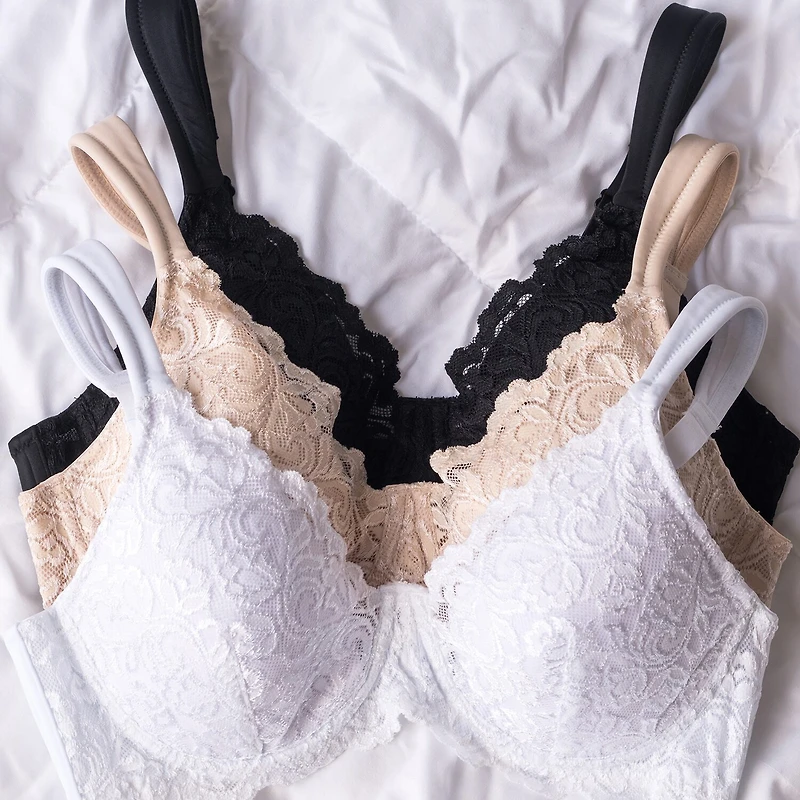 Leading Lady® Scalloped Lace Underwire Full Figure Bra- 5044