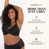 Leading Lady® Scalloped Lace Underwire Full Figure Bra- 5044