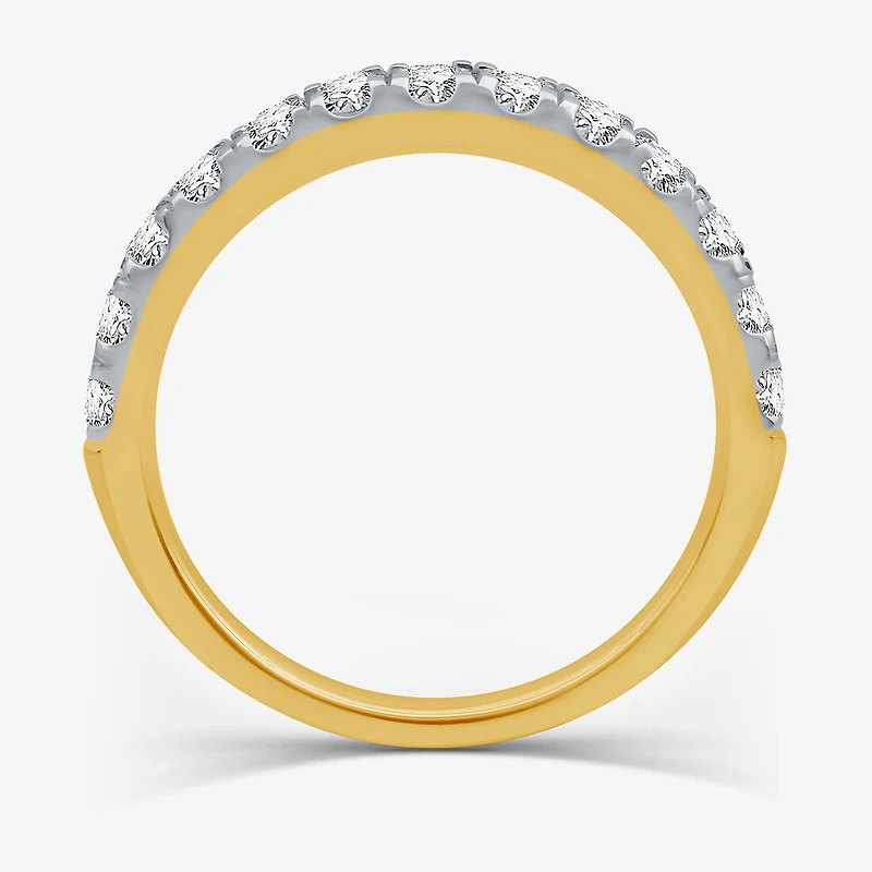(H-I / I1) Womens 3MM 3/4 CT. T.W. Lab Grown White Diamond 14K Gold Wedding Band