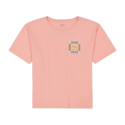Roxy Big Kid Girls Crew Neck Short Sleeve Oversized Graphic T-Shirt