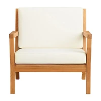Carlbach Outdoor Teak Armchair with Cushions