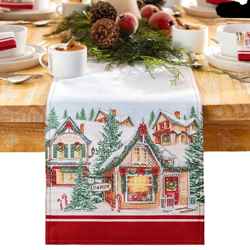 Elrene Home Fashions Stybk Christmas Table Runner