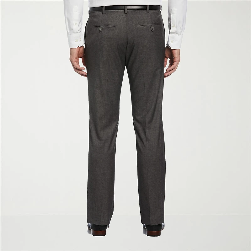 Savane Premium Stretch Expandable Waist Mens Straight Fit Dress Flat Front Pant
