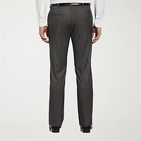 Savane Premium Stretch Expandable Waist Mens Straight Fit Dress Flat Front Pant