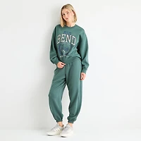 Arizona Oversized Womens Juniors Crew Neck Long Sleeve Sweatshirt