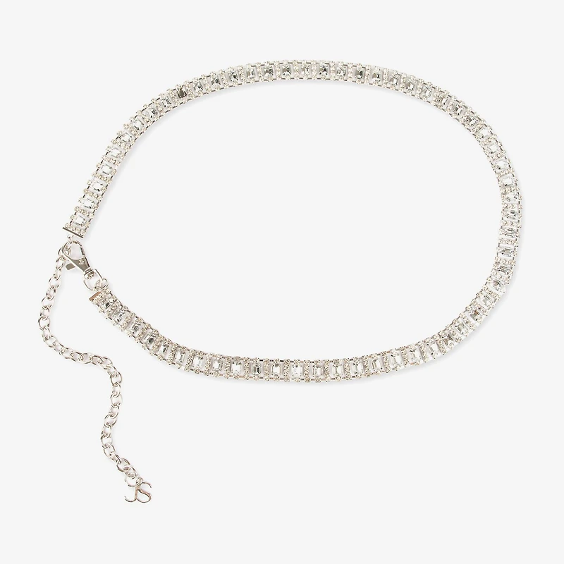 JS Jessica Simpson Diamond Chain Womens Belt