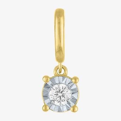 Charmed by Diamond Addiction (G-H / Si2- I1) Womens 1/10 CT. T.W. Lab Grown White 14K Gold Over Silver Pendant