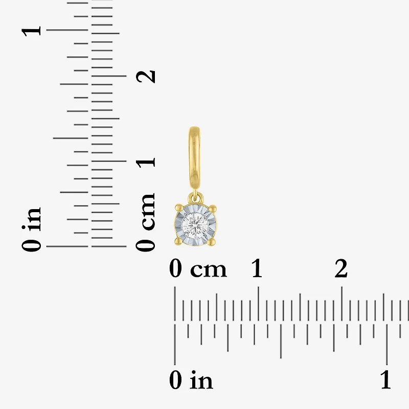 Charmed by Diamond Addiction (G-H / Si2- I1) Womens 1/10 CT. T.W. Lab Grown White 14K Gold Over Silver Pendant