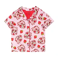 Little & Big Kid Girls Strawberry Shortcake V-Neck Short Sleeve 2-pc. Pajama Set