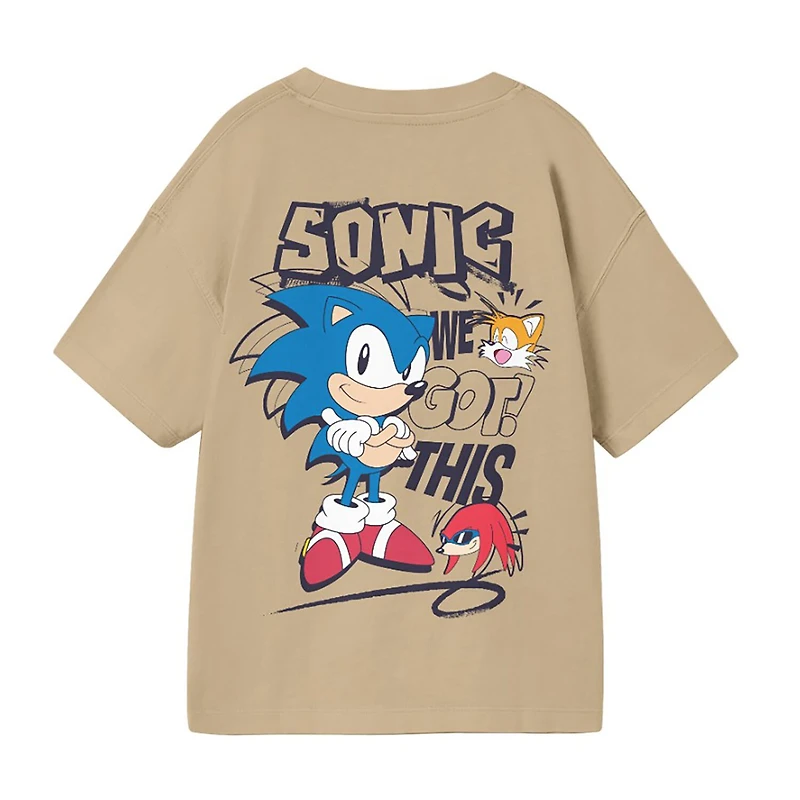Little & Big Kid Boys Crew Neck Short Sleeve Oversized Sonic the Hedgehog Graphic T-Shirt