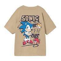 Little & Big Kid Boys Crew Neck Short Sleeve Oversized Sonic the Hedgehog Graphic T-Shirt