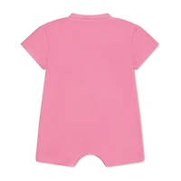 Nike Baby Girls Short Sleeve Striped Romper