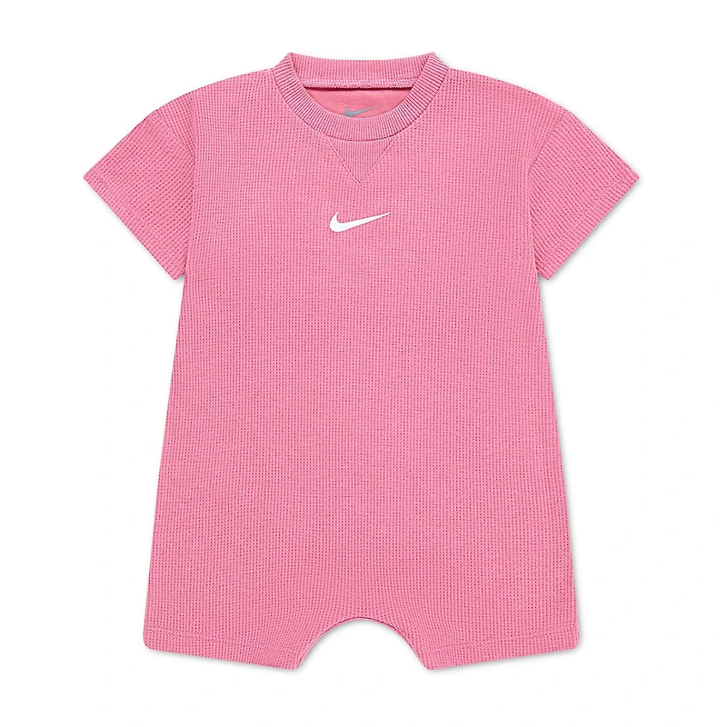 Nike Baby Girls Short Sleeve Striped Romper