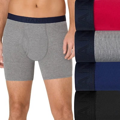 Hanes Mens 4 Pack Boxer Briefs Bonus Ubbbz4