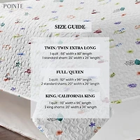 Pointehaven Percale Printed Scroll Design Reversible Quilt Set