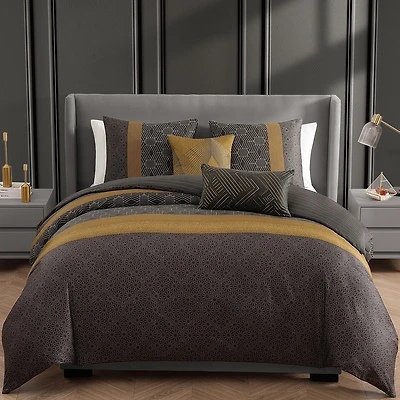 Bebejan Golden Hex 5-pc. Reversible Comforter Set