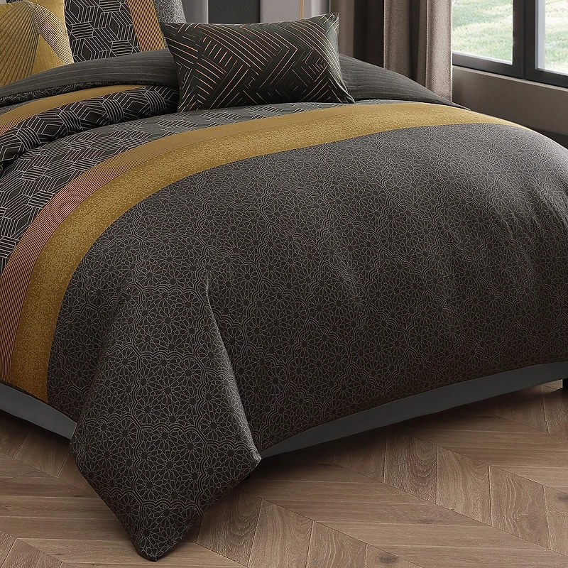 Bebejan Golden Hex 5-pc. Reversible Comforter Set
