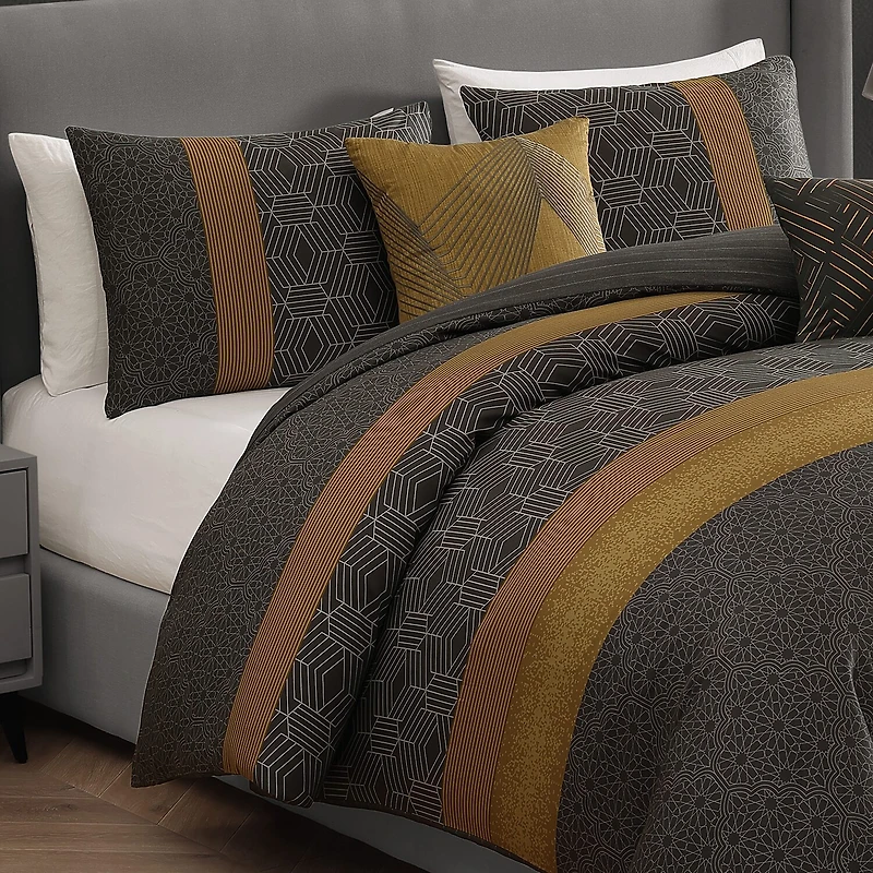 Bebejan Golden Hex 5-pc. Reversible Comforter Set