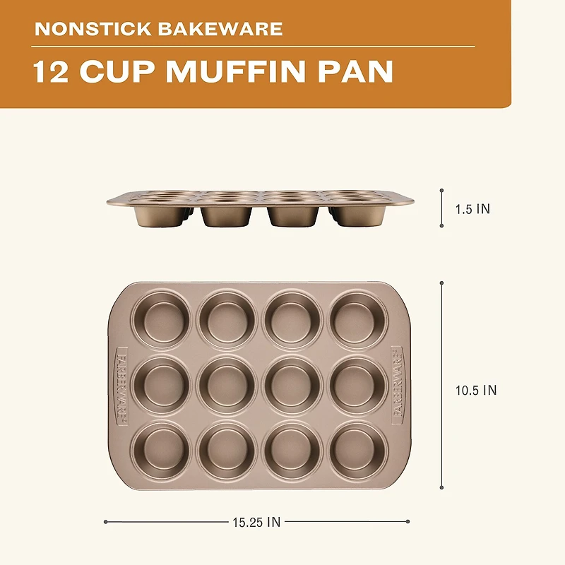 Farberware Bakeware 12-Cup Non-Stick Muffin Pan