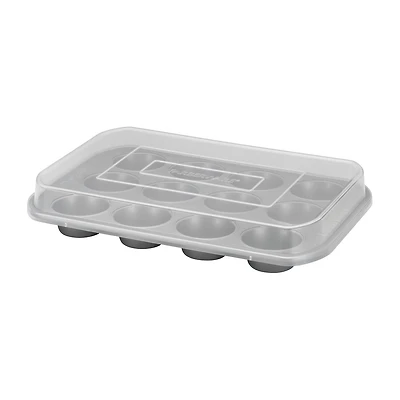 Farberware Bakeware Non-Stick 12-Cup Muffin Pan with Lid