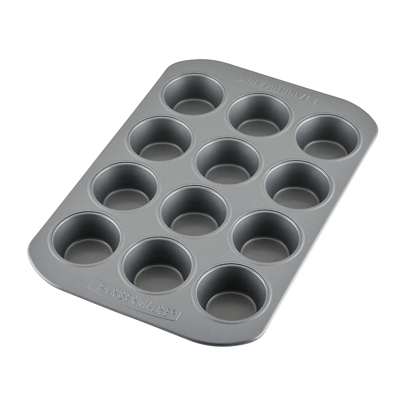 Farberware Bakeware Non-Stick 12-Cup Muffin Pan with Lid