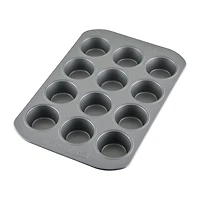 Farberware Bakeware Non-Stick 12-Cup Muffin Pan with Lid