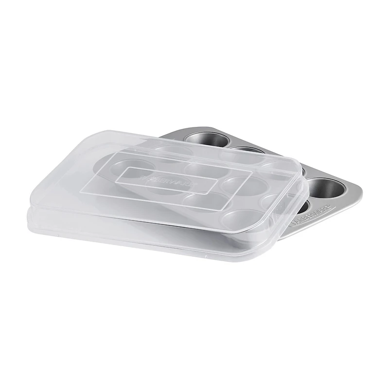 Farberware Bakeware Non-Stick 12-Cup Muffin Pan with Lid