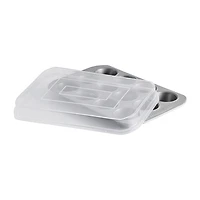 Farberware Bakeware Non-Stick 12-Cup Muffin Pan with Lid