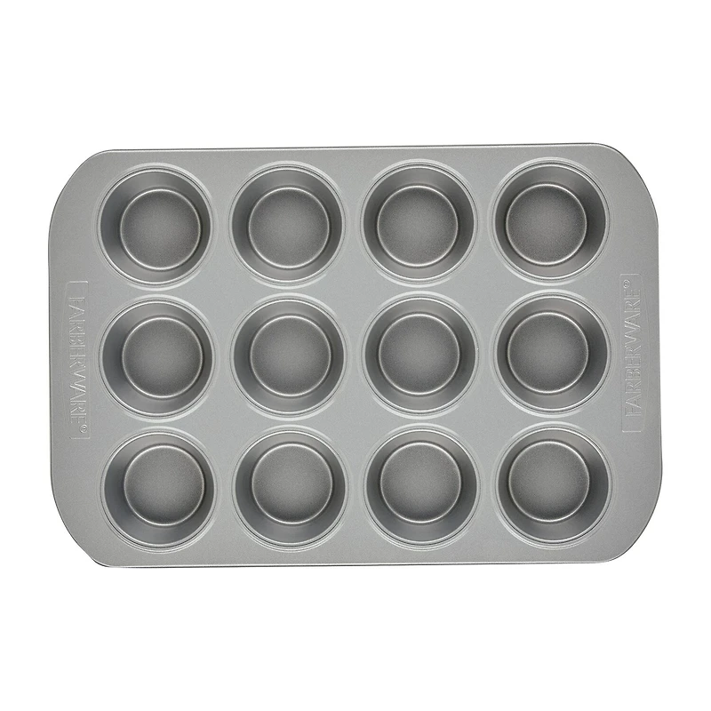 Farberware Bakeware Non-Stick 12-Cup Muffin Pan with Lid