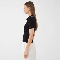 RM Rebecca Minkoff Womens Short Sleeve Polo Shirt