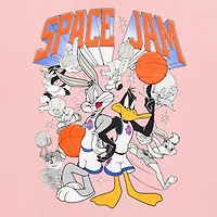 Spacejam Oversized Tee Womens Juniors Crew Neck Short Sleeve Graphic T-Shirt