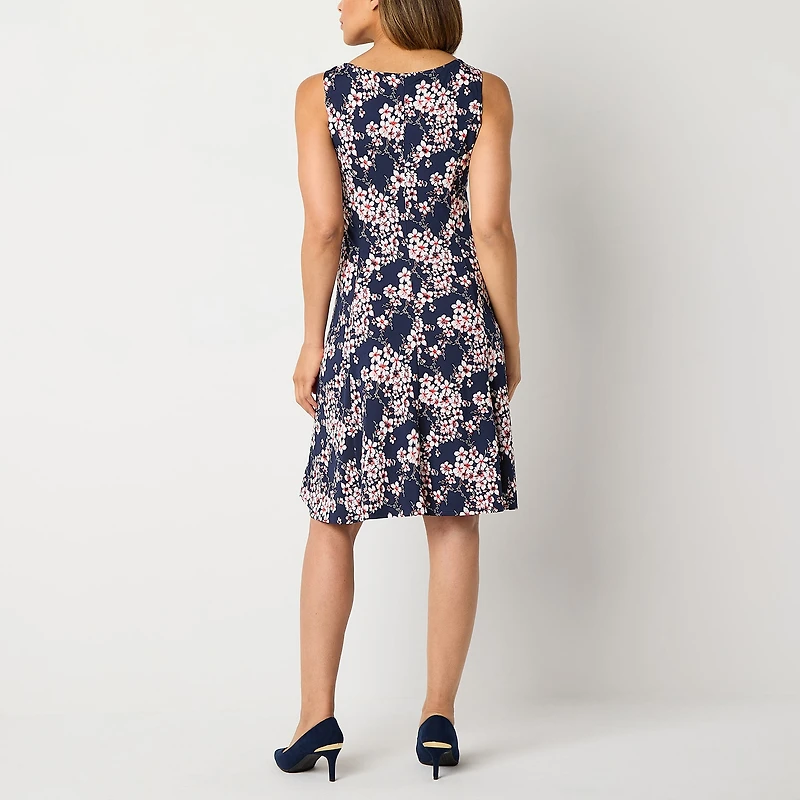 Perceptions Womens Floral Jacket Dress