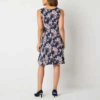 Perceptions Womens Floral Jacket Dress