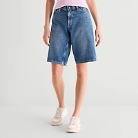 Arizona Womens 12" Low Rise Juniors Denim Short