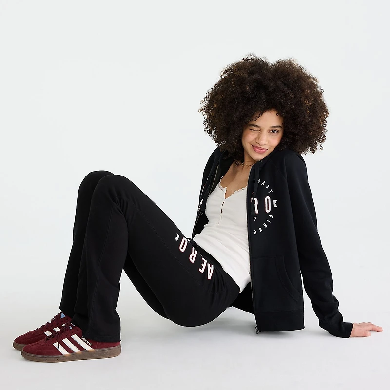 AEROPOSTALE Womens Juniors Long Sleeve Fleece Zipper Hoodie