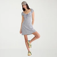 AEROPOSTALE Womens Juniors Keyhole Neck Short Sleeve Sundress