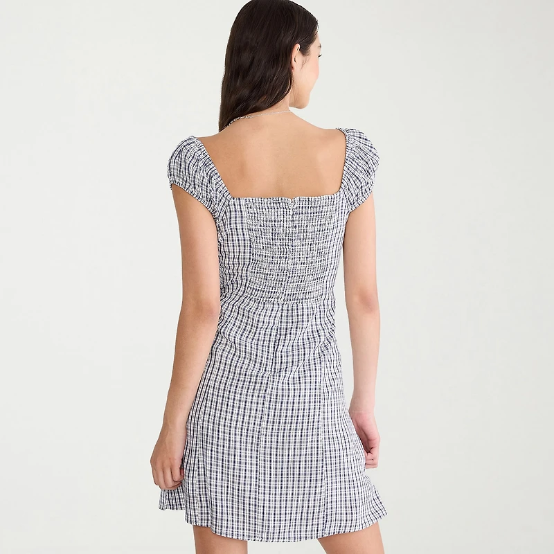 AEROPOSTALE Womens Juniors Keyhole Neck Short Sleeve Sundress