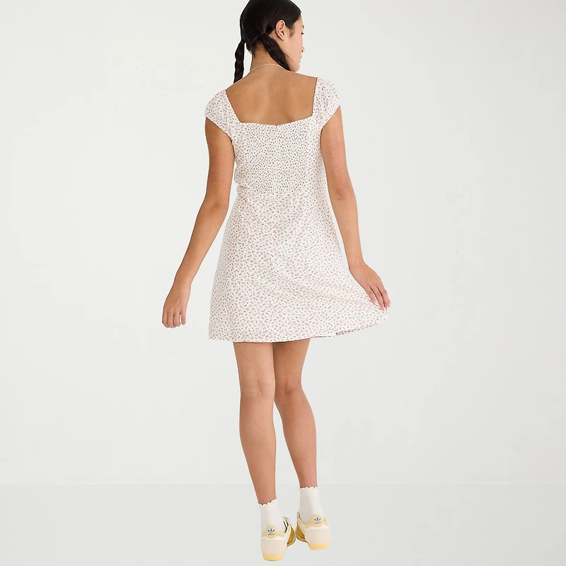 AEROPOSTALE Womens Juniors U Neck Short Sleeve A-Line Dress