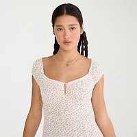 AEROPOSTALE Womens Juniors U Neck Short Sleeve A-Line Dress