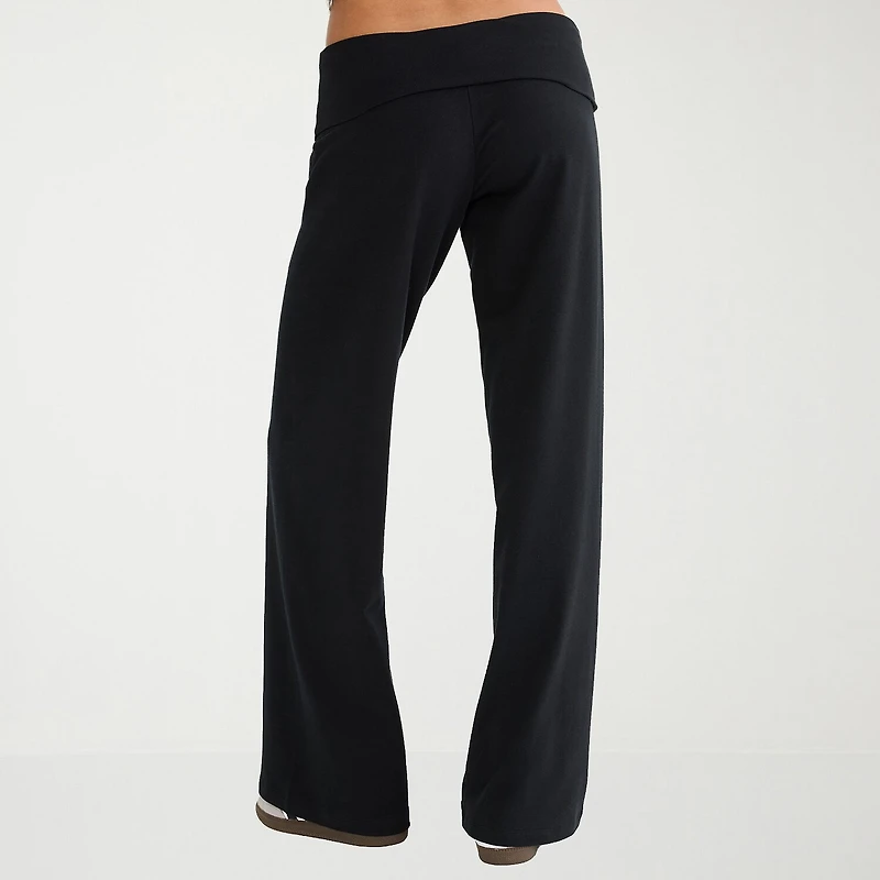 AEROPOSTALE Womens Juniors Wide Leg Mid Rise Lounge Pant