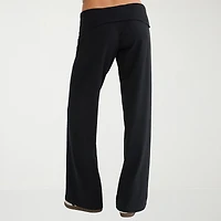 AEROPOSTALE Womens Juniors Wide Leg Mid Rise Lounge Pant