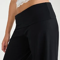AEROPOSTALE Womens Juniors Wide Leg Mid Rise Lounge Pant