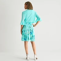 Perceptions Womens Floral Jacket Dress