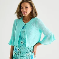Perceptions Womens Floral Jacket Dress