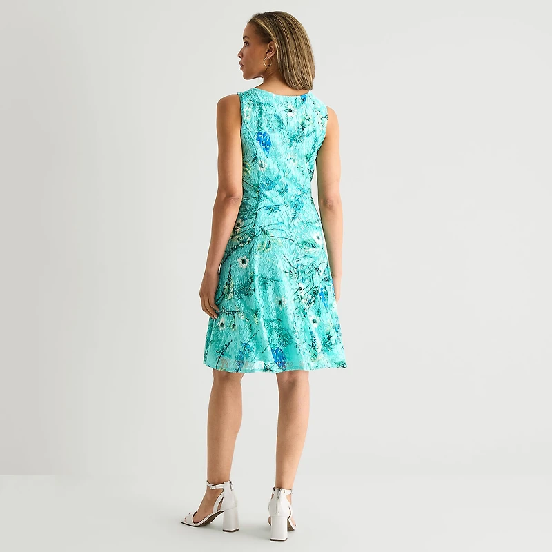 Perceptions Womens Floral Jacket Dress