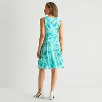 Perceptions Womens Floral Jacket Dress